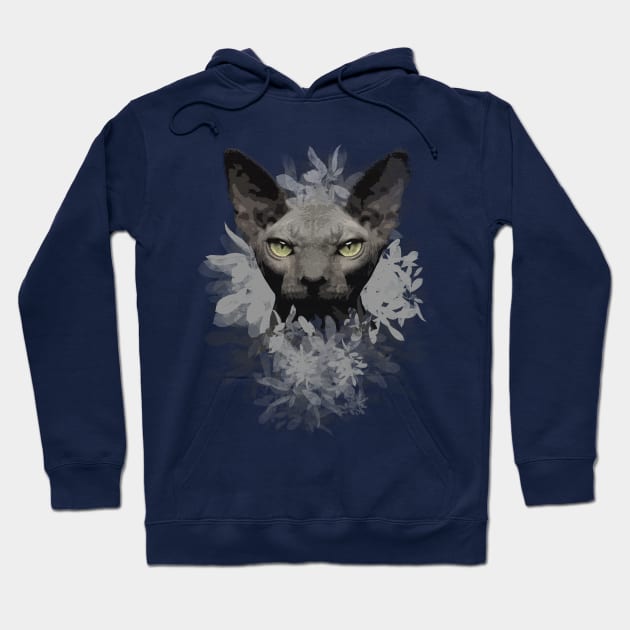 Sphynx cat Hoodie by Sinung Nugros